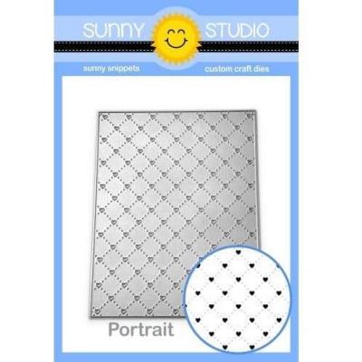 Sunny Studio Die - Quilted Hearts Portrait